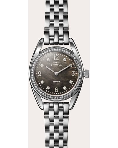 Shinola Derby 30.5mm Diamond & Pearl Bracelet Watch Stainless Steel - Black