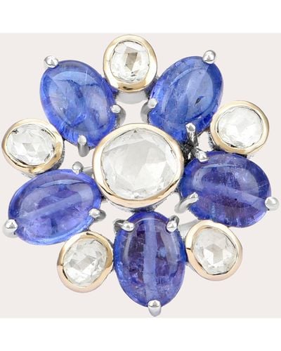 Amrapali Tanzanite & Diamond Bahaar Ring 18k Gold - Blue