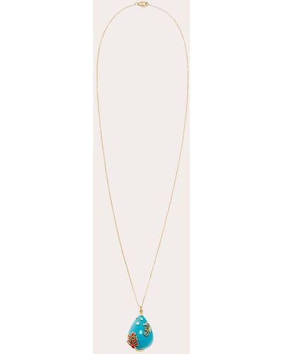 Yvonne Léon Gemstone & Diamond Ocean Pendant Necklace - Natural
