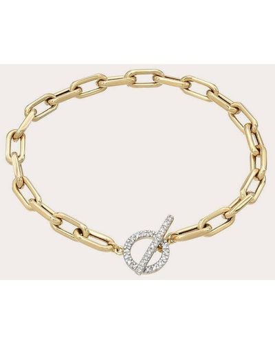 Zoe Lev Diamond toggle Chain Link Bracelet - Natural
