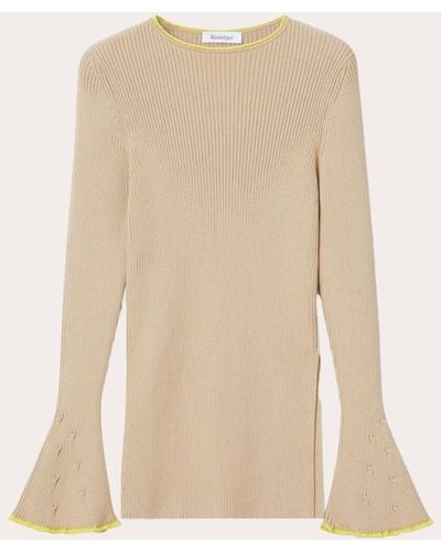 Rodebjer Bloom Ribbed Sweater - Natural