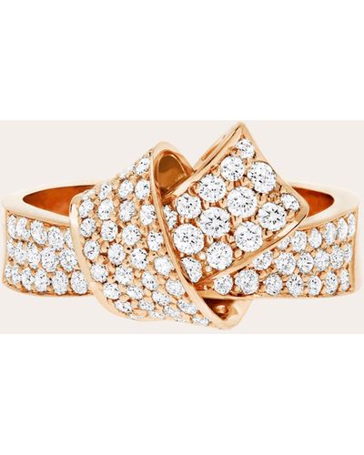 Carelle Knot Pavé Diamond Ring - Natural