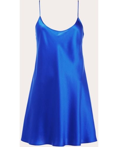 La Perla Women's Short Silk Slip - Blue