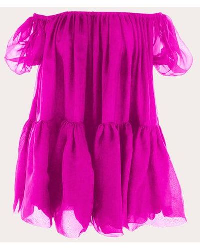 Azeeza Elyssa Organza Mini Dress - Pink