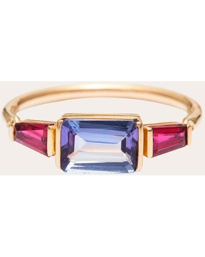 Yi Collection Tanzanite And Ruby Ring - Multicolor