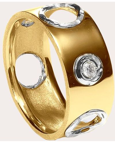 Milamore Diamond & 18k En Open Kintsugi Ring - Metallic