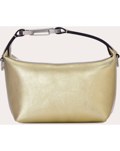 Eera Laminated Tiny Moon Bag Suede/leather - Natural