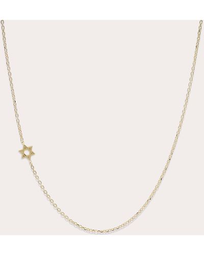 Anzie Love Letter Pavé Star Of David Necklace - Natural