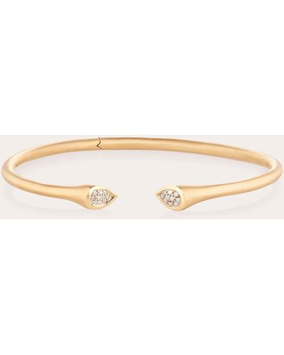 Carelle Whirl Clustered Diamond Bangle - Natural