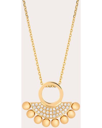 Maison Tjoeng Selene Diamond Small Pendant Necklace - Metallic