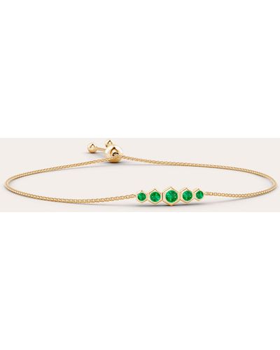 Natori Emerald Hexagon Bracelet 14k Gold - Natural
