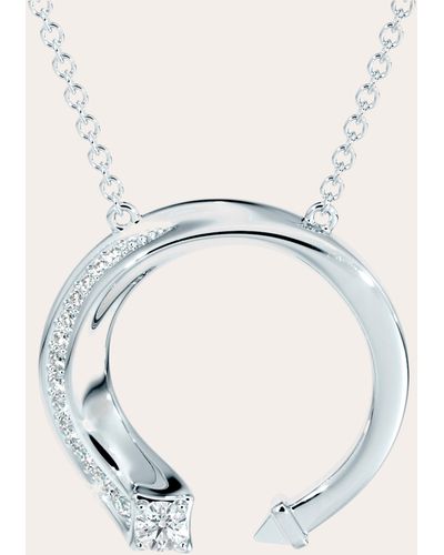 De Beers Forevermark White Gold & Diamond Pendant Necklace - Metallic