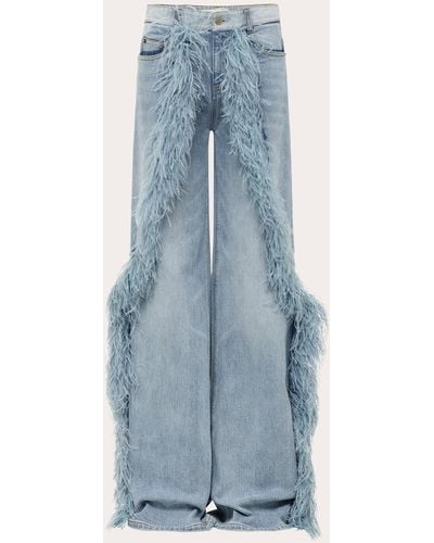 Hellessy Bartlett Feathered Jeans - Blue
