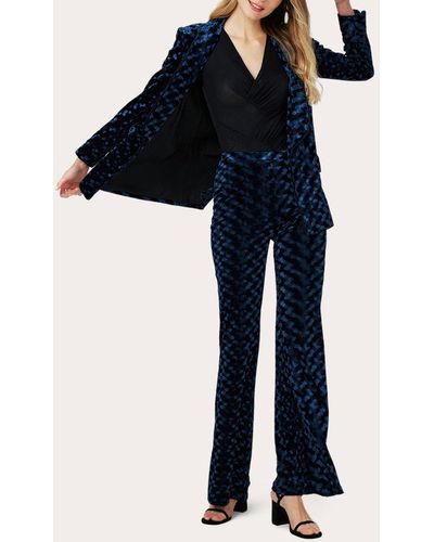 Diane von Furstenberg Ruthette Velvet Pants - Blue