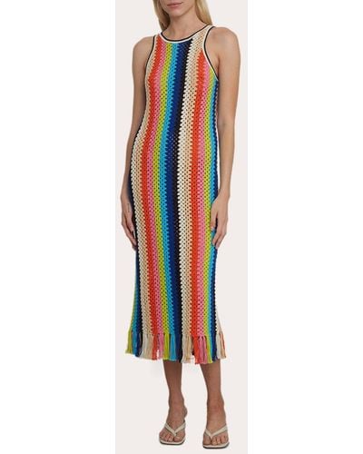 Eleven Six Natalie Crocheted Midi Dress Cotton - Multicolor