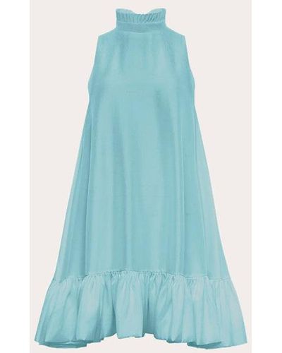 Azeeza Alcott Ruffle Dress - Blue
