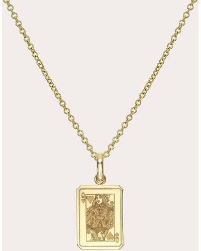 Zoe Lev 14k Queen Of Hearts Pendant Necklace - Metallic