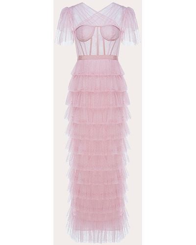 Huishan Zhang Giuliana Tiered Tulle Dress - Pink