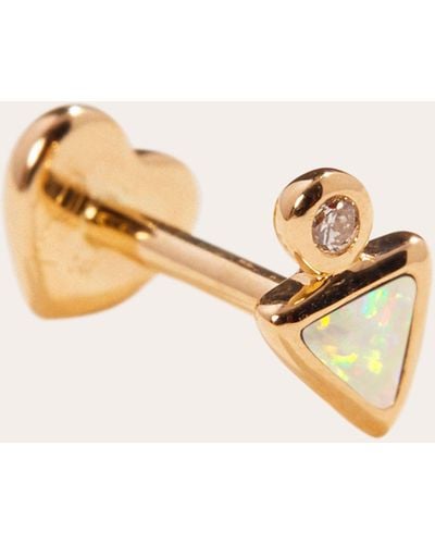 Pamela Love Single Triangle Opal Stud Earring - Natural