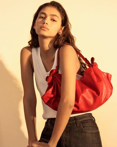 Mark Cross Women's Scarf Mini Bag - Red