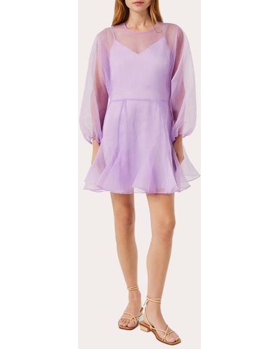 RHODE Hazel Organza Mini Dress - Purple