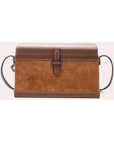 Hunting Season The Suede Square Trunk Bag - Brown