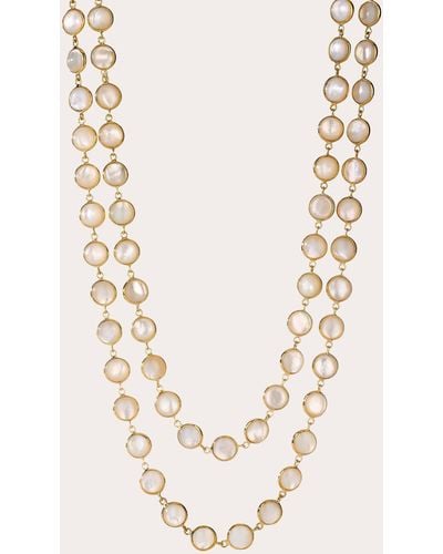 Syna 36in Mother Of Pearl Chakra Necklace - Natural