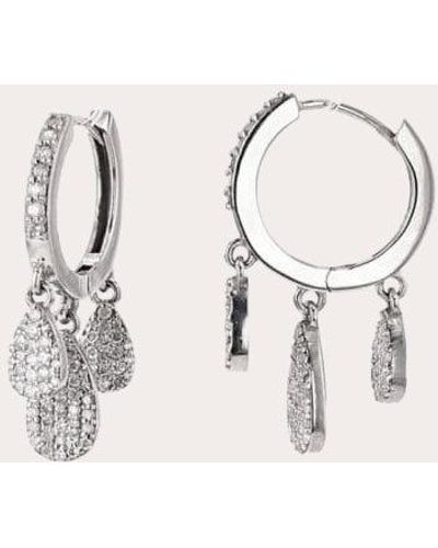 Sheryl Lowe Pavé Diamond 3-shaker Drop Earrings - Natural