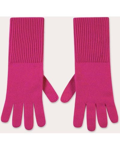 Loop Cashmere Cherry Cashmere Gloves - Pink