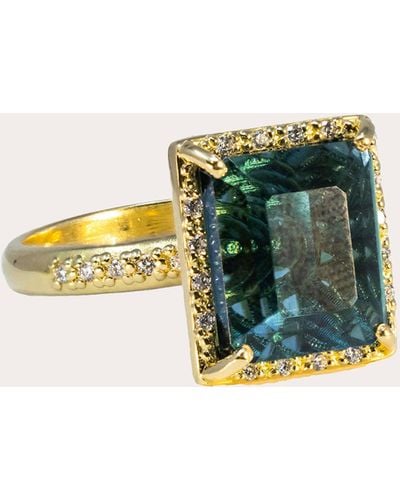 Armenta London Topaz & 18k Gold Statement Ring - Blue