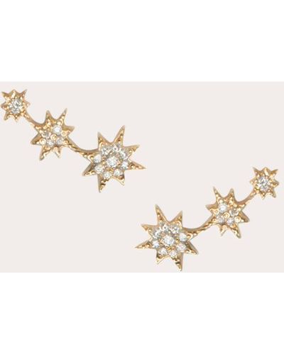 Anzie Aztec Michelle North Star Trio Stud Earrings - Natural