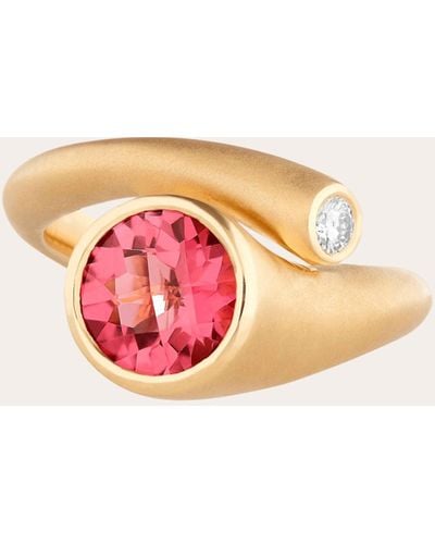 Carelle Whirl Tourmaline & Diamond Ring - Pink