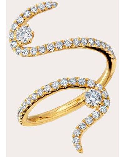 Graziela Gems Diamond Swirl Ring - Metallic