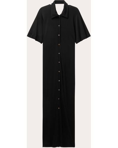 BITE STUDIOS Open-back Jersey Shirt Dress - Black