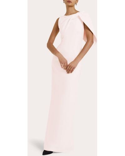 Safiyaa Serendipity Asymmetric Cape Gown - Pink