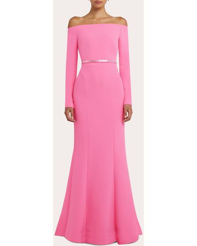 Safiyaa Rory Off-shoulder Gown - Pink