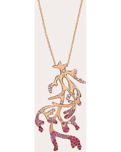 Maison Tjoeng Sapphire Arcadia Atoll Pendant Necklace - Pink