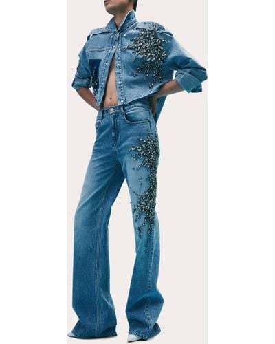 Hellessy Martin Embellished Jeans - Blue