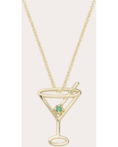 Aliita Emerald Martini Pendant Necklace - Natural