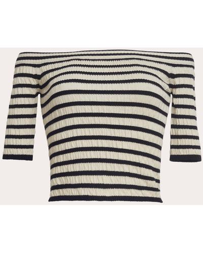 Eleven Six Helene Stripe Off-shoulder Sweater - Multicolor