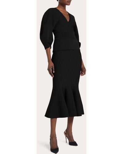 Safiyaa Kimberley Knit Midi Skirt - Black