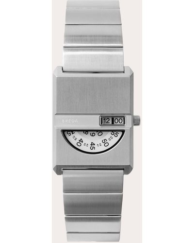 Breda Stainless Steel Pulse Tandem Bracelet Watch - Gray
