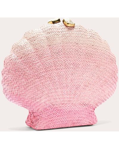 Emm Kuo Le Sirenuse Woven Shell Clutch - Pink