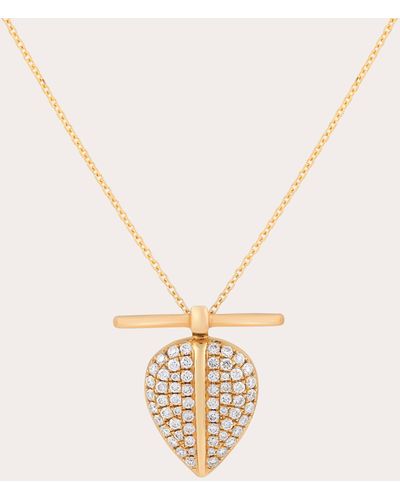 Maison Tjoeng Lazarus Diamond Pendant Necklace - Metallic