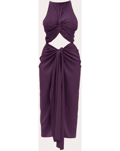 Andrea Iyamah Women's Reni Midi Dress - Purple