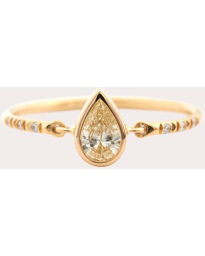 Yi Collection Diamond Pear Petite Circle Ring - Natural