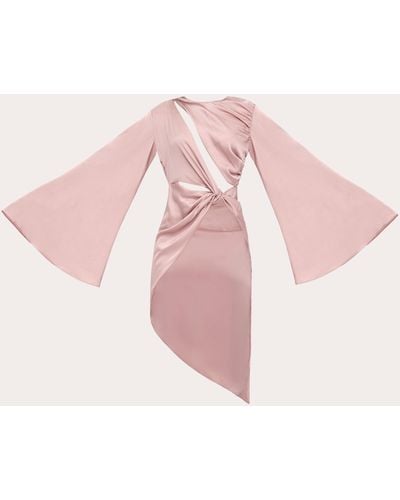 Andrea Iyamah Reba Cutout Asymmetric Top - Pink
