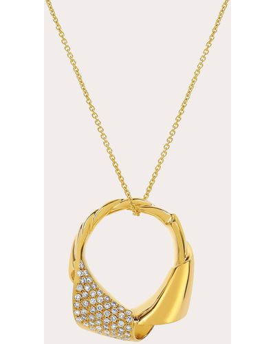 Maison Tjoeng Maar Diamond Pendant Necklace - Metallic