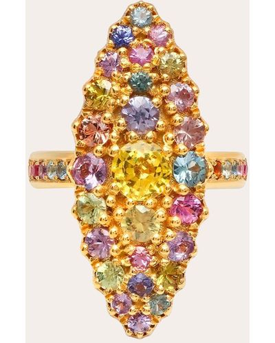 Colette Jeanne D'arc Marquise Cluster Ring - White