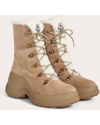 Moncler Resile Trek Suede Ankle Boot - Natural